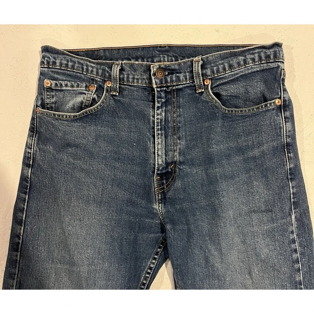 Levi's 505 Jeans Mens 36x32 Regular Fit Straight Leg Light Wash Blue‎ Denim